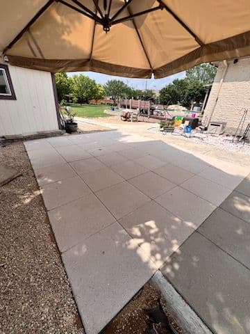 Gallery photos for Stunning Patio Expansion with Quality Pavers: Image #1