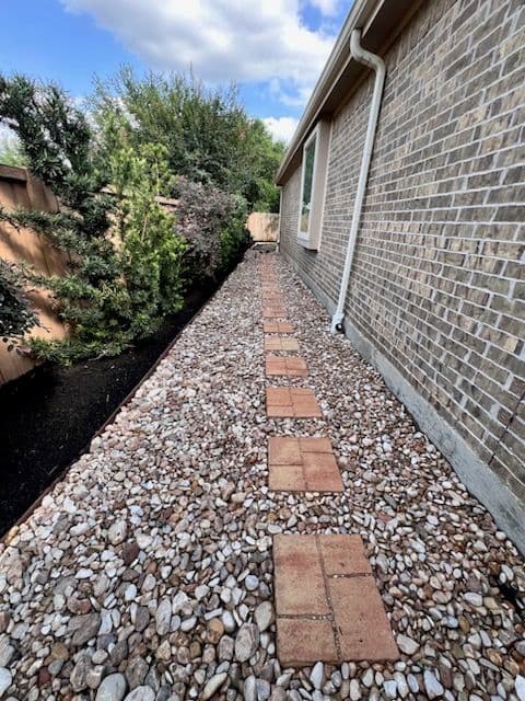 Charming Side Yard Pathway Redesign image