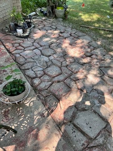 Gallery photos for Patio Renovation with Stone Pattern and Drainage: Image #3
