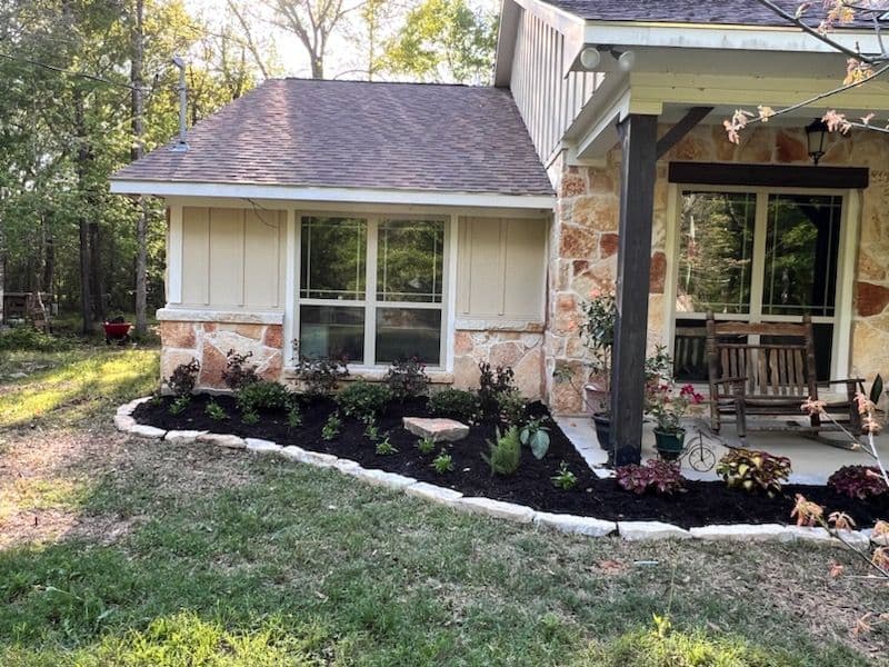 Gallery photos for Front Yard Landscaping with Natural Stone and Lush Plantings: Image #1