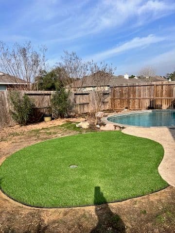 Backyard Artificial Turf Installation